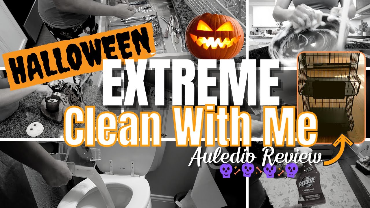HALLOWEEN 2021 CLEAN WITH ME // Speed Cleaning Motivation // AULEDIO Product Review