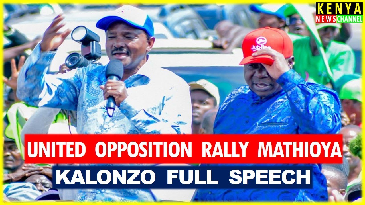 Kalonzo ROARS as he Destroys Ruto today with Gachagua & Matiangi at Opposition Rally Mathioya