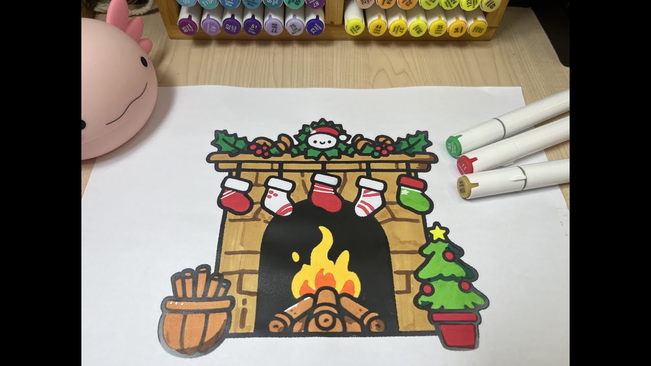Coloring Christmas theme with music 🎵 🎄❄️
