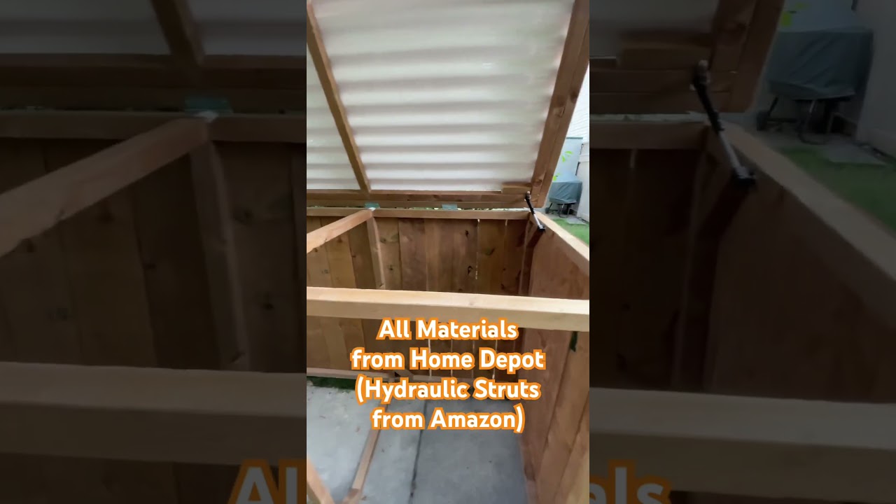 DIY 3 Garbage Bins Storage Unit 😊👷&zwj;♂️🔨🔩 #shorts  #diy #carpentry