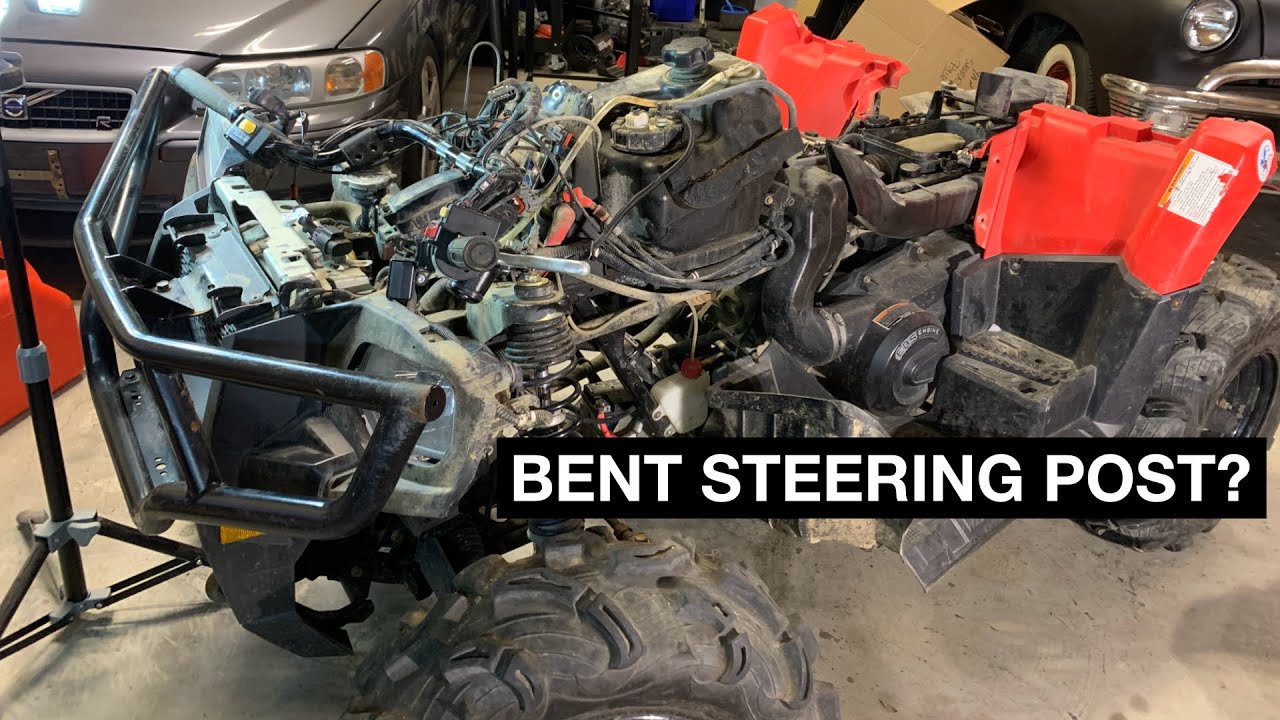 Rebuilding a wrecked Polaris Sportsman X2 570 | Part 3: Removing the steering stem