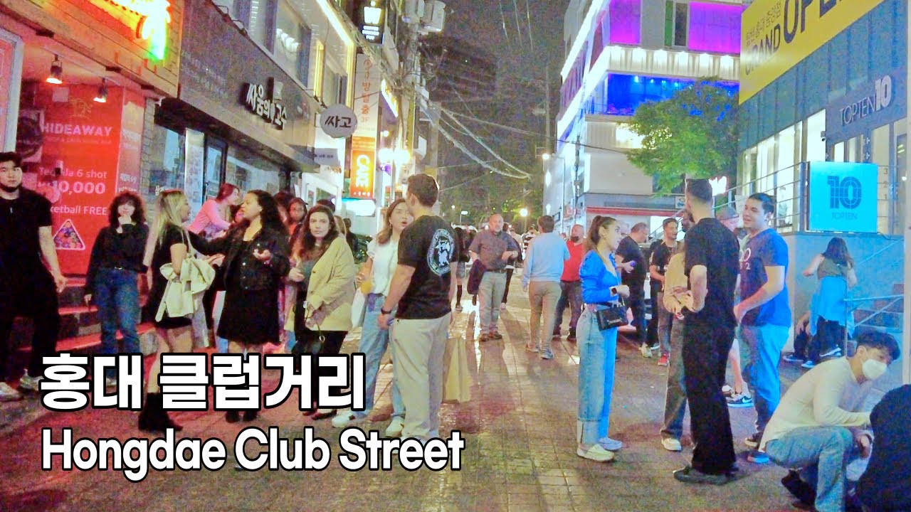 [4K] Scenery of Hongdae street / Let's walk together / Korea travel /홍대에 가면 흔히 볼 수 있는 거리의 풍경 함께 걸어요.