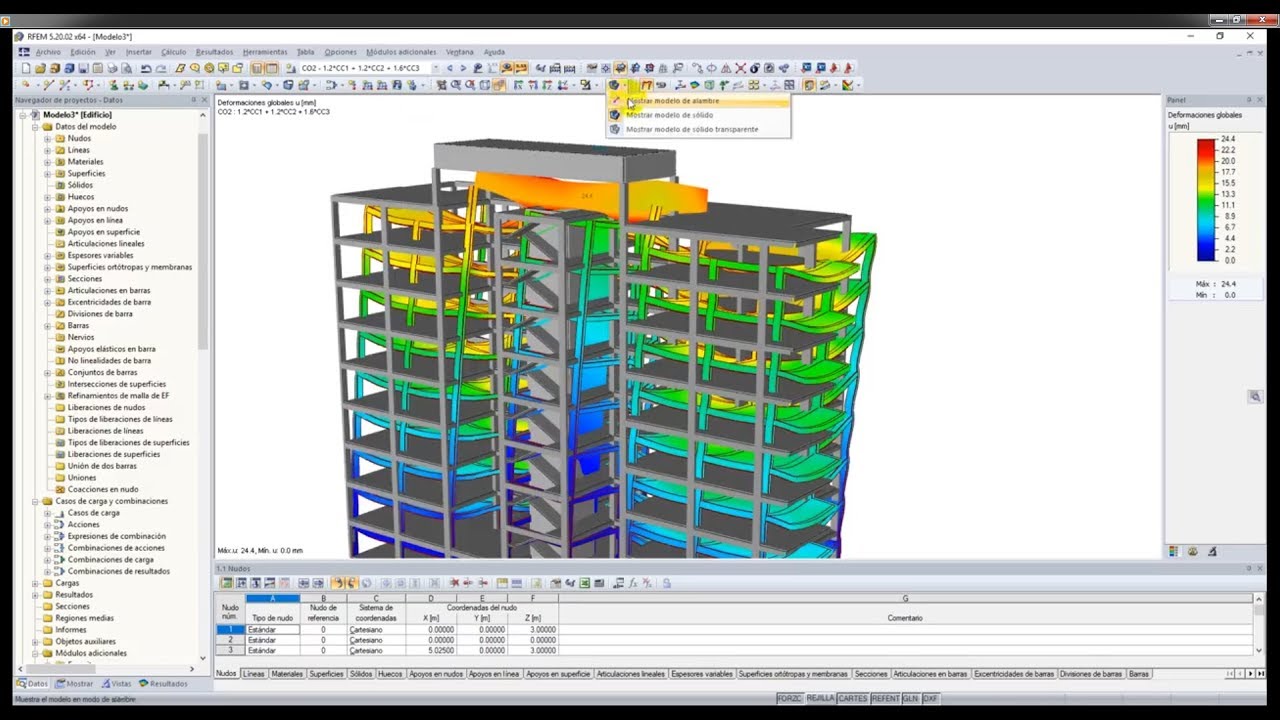 RFEM5 Modelación, parametrización, cálculo, análisis y dimensionamiento