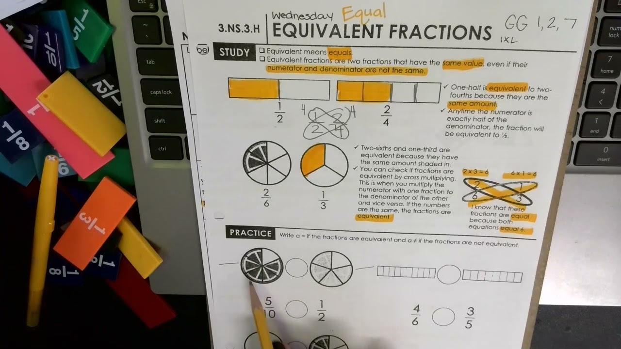 Equivalent Fraction Study Guide