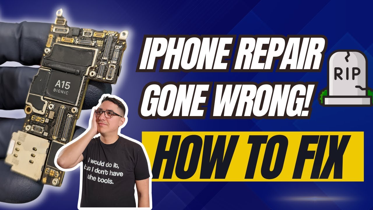 iPhone 13 Pro Max No Power after Back Glass Repair. How To Repair Cracked BBPMU!