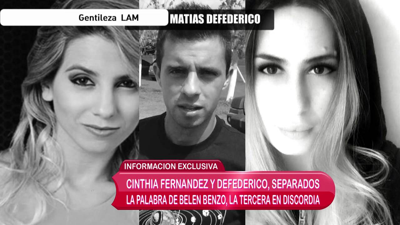¡Bomba! Cinthia Fernández se separó de Matías Defederico por WhatsApp