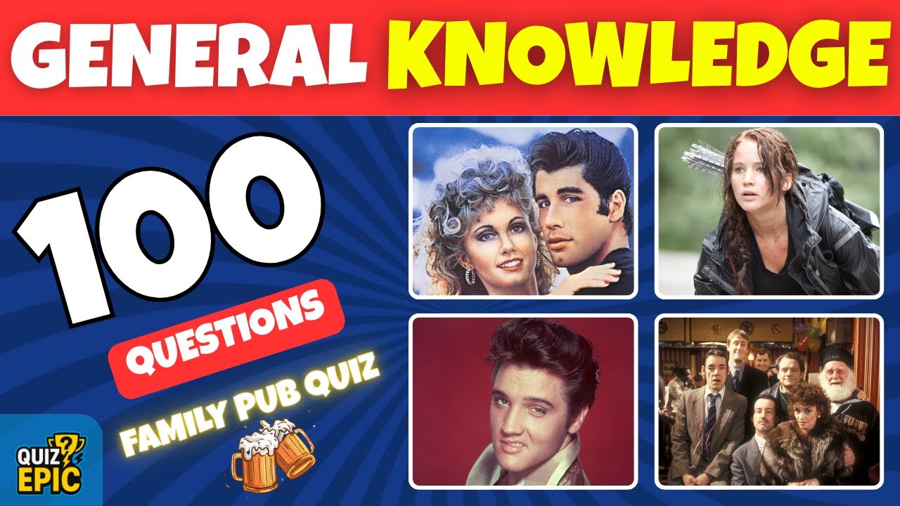100 General Knowledge Questions | Family Pub Quiz with 5 Fun Rounds