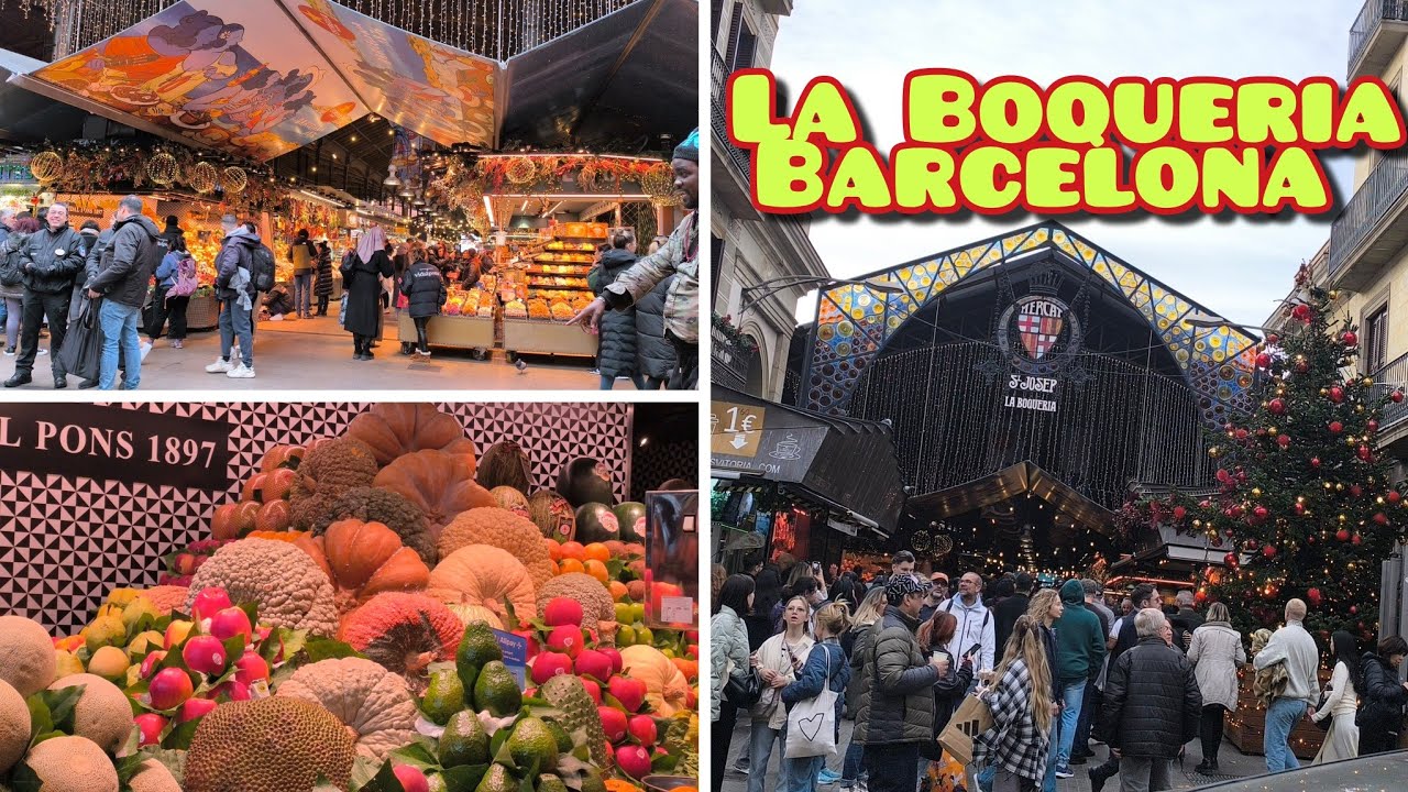 la Boqueria Barcelona أشهر سوق ببرشلونة لاستقطاب السياح