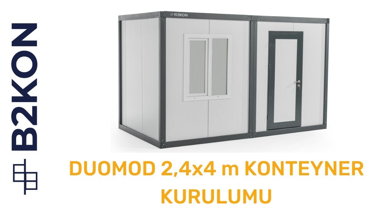 B2KON DUOMOD (TR)  - İKİLİ FLATPACK KONTEYNER (4 x 2,4m) KURULUM