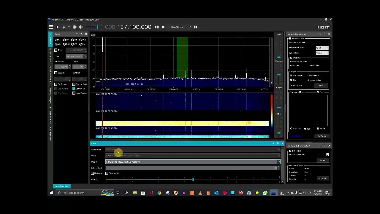 How to setup audio from SDR# to WXtoIMG