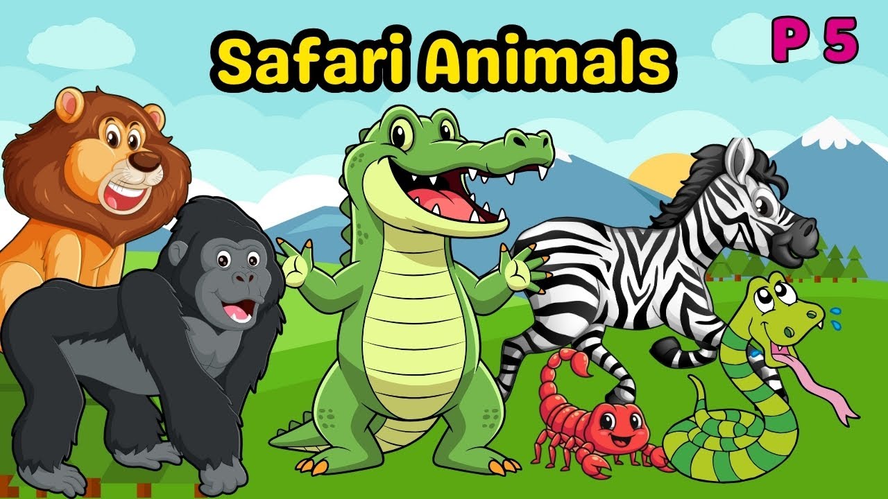 Learn Animal Names & Shapes | Peek-a-Boo Jungle! | Part 5