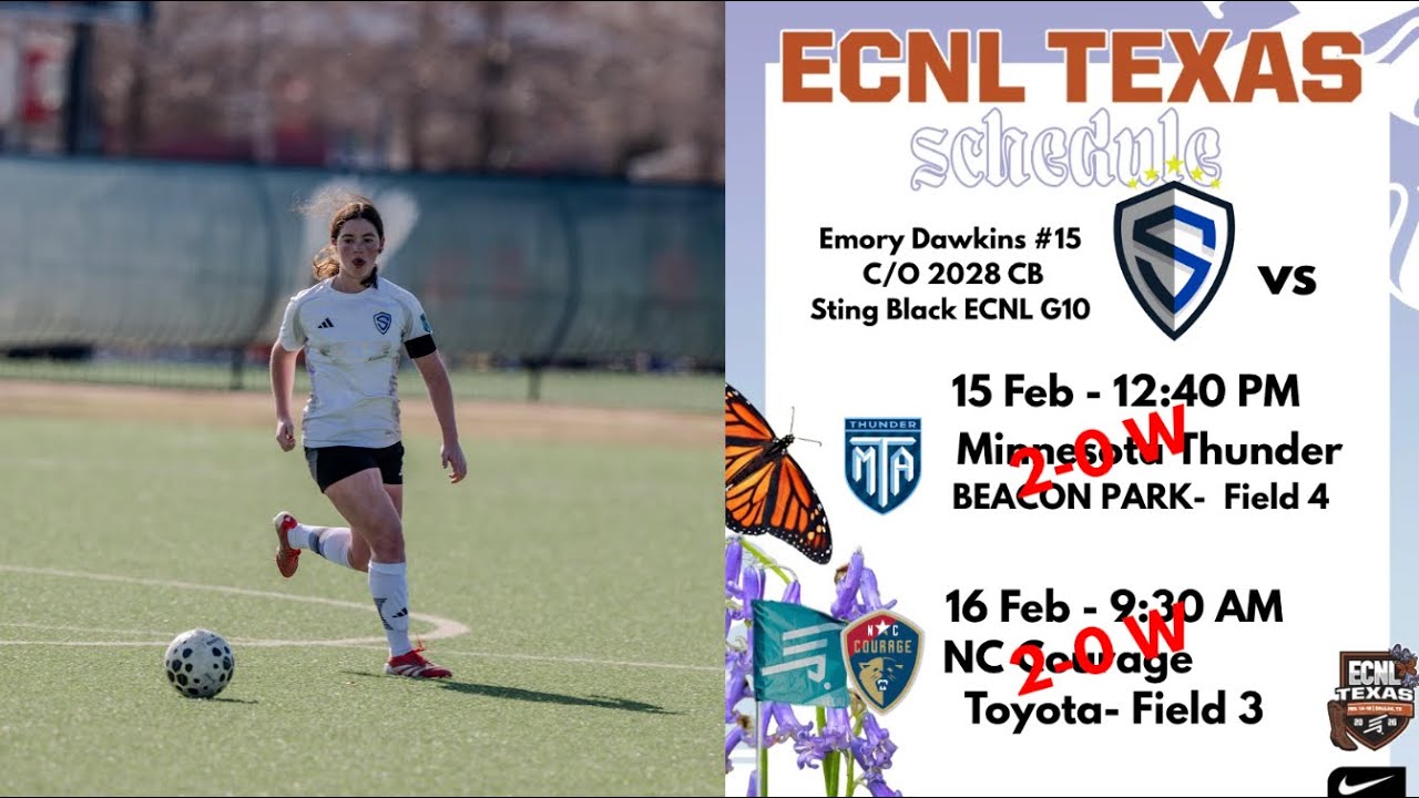 DTX ECNL Showcase Full Highlights as CB 