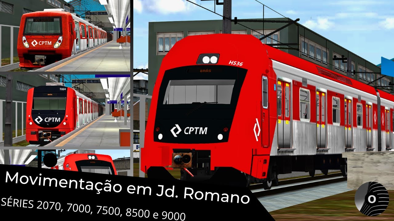 OpenBVE - MOVIMENTAÇÃO DE TRENS SÉRIE 2070, 7000, 7500, 8500 e 9000 em JD. ROMANO! Linha 12 Safira
