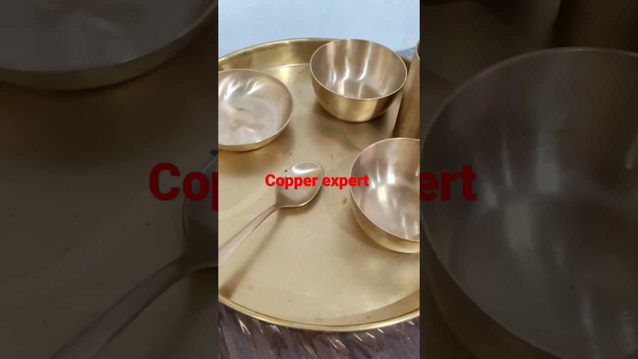 Latest design brass thali  thali set #personalised #copperbottle  #brassdesign #brassthali