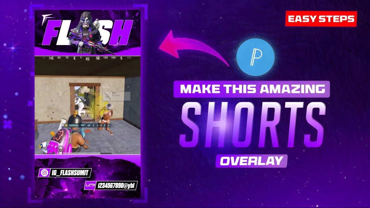 🔥Make This BGMI Joker Shorts Overlay in PIXELLAB 🤯