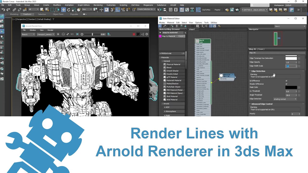 Render Lines with Arnold Renderer in 3ds Max