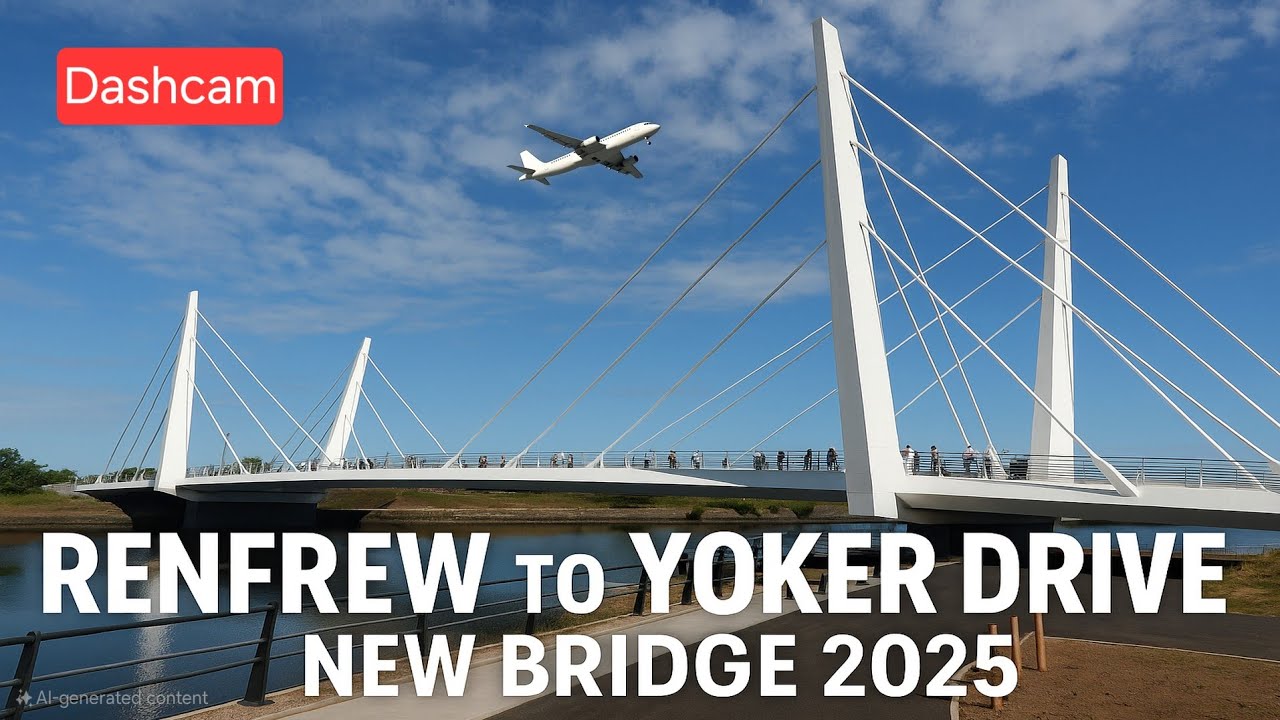 Renfrew Town Centre to Yoker via New Yoker Renfrew Bridge | Dashcam Drive | 9 May 2025