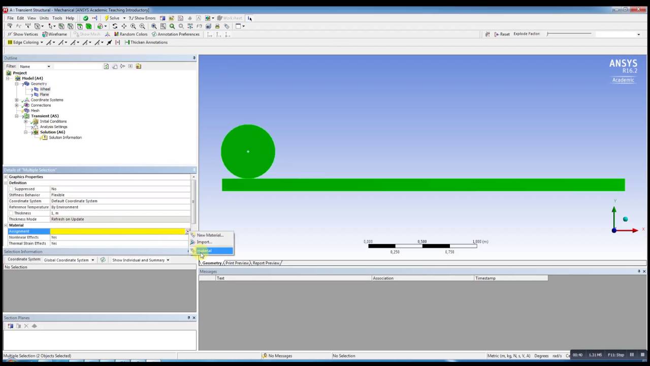 Ansys Workbench 16.2 - Classical Mechanics #4. Відеорозв'язник з теоретичної механіки