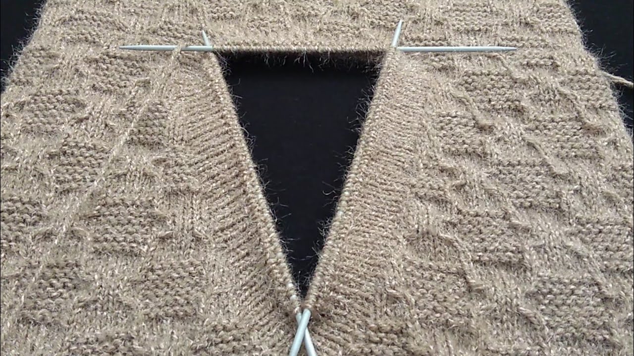 V- Shape Neck Knitting | Double Border | Sui se bnd hone wala neck