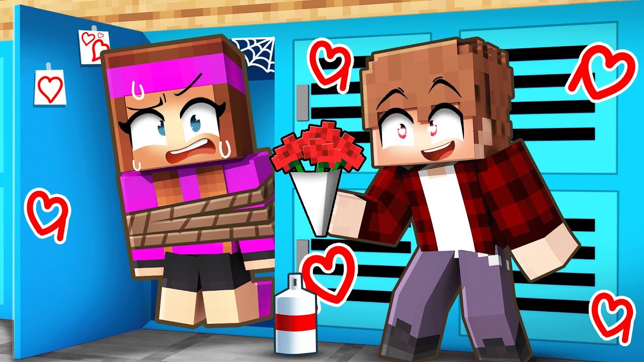 Mon Harceleur CRUSH sur Moi à l'école sur Minecraft !