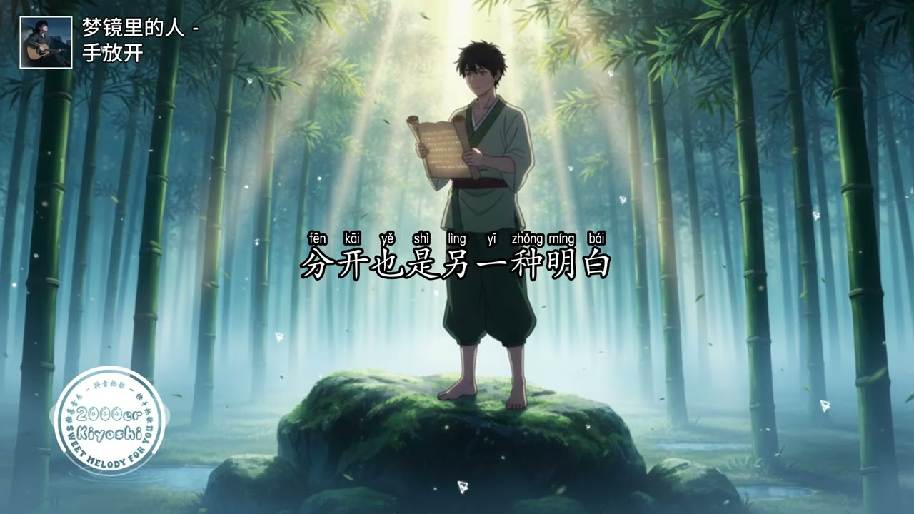 梦镜里的人 - 手放开 (抖音DJ版)『我把自己关起来只留下一个阳台，每当天黑推开窗我对着夜幕发呆』【高音質动态MV】