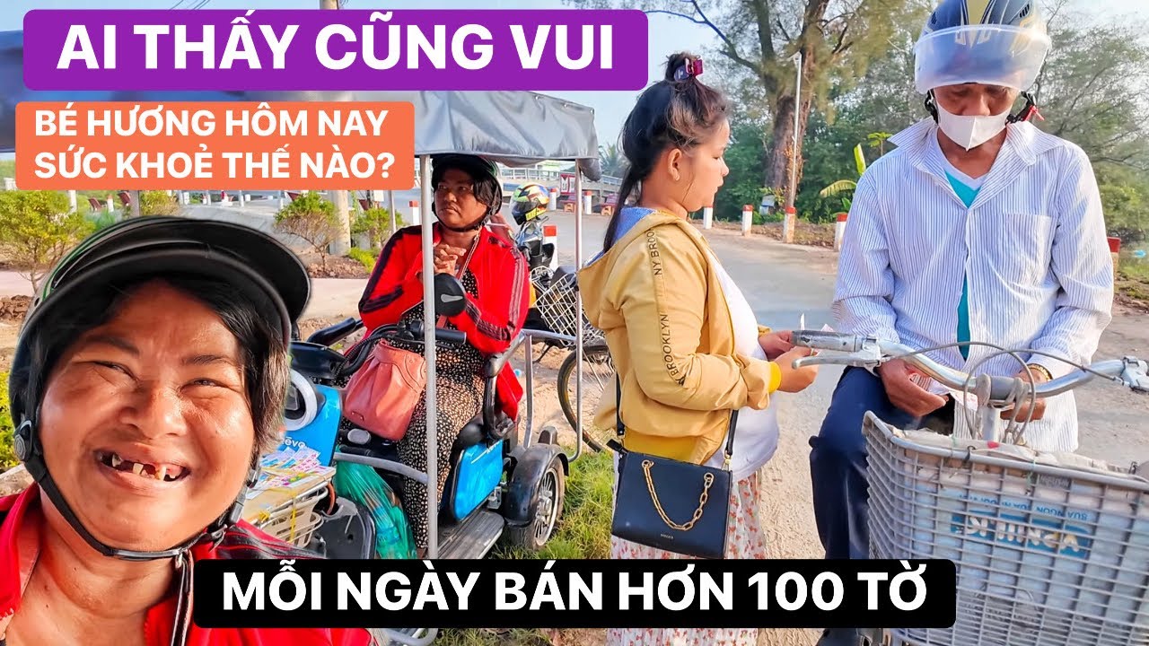 Ai cũng mừng! Hai mẹ con chị Thanh mỗi ngày bán hơn 100 tờ vé số, tự kiếm tiền lo cho cuộc sống