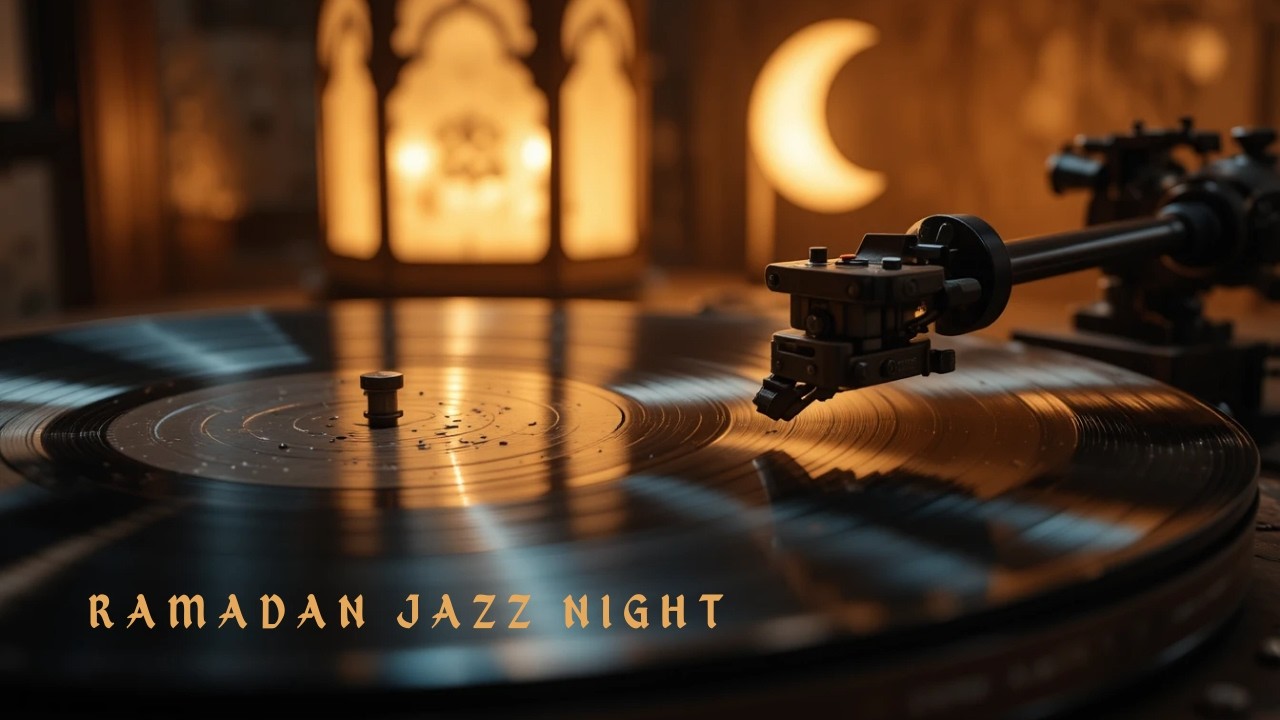 Ramadan Jazz Ambience ☪️ Vintage Gramophone Background Music | Relaxing Islamic Night Jazz