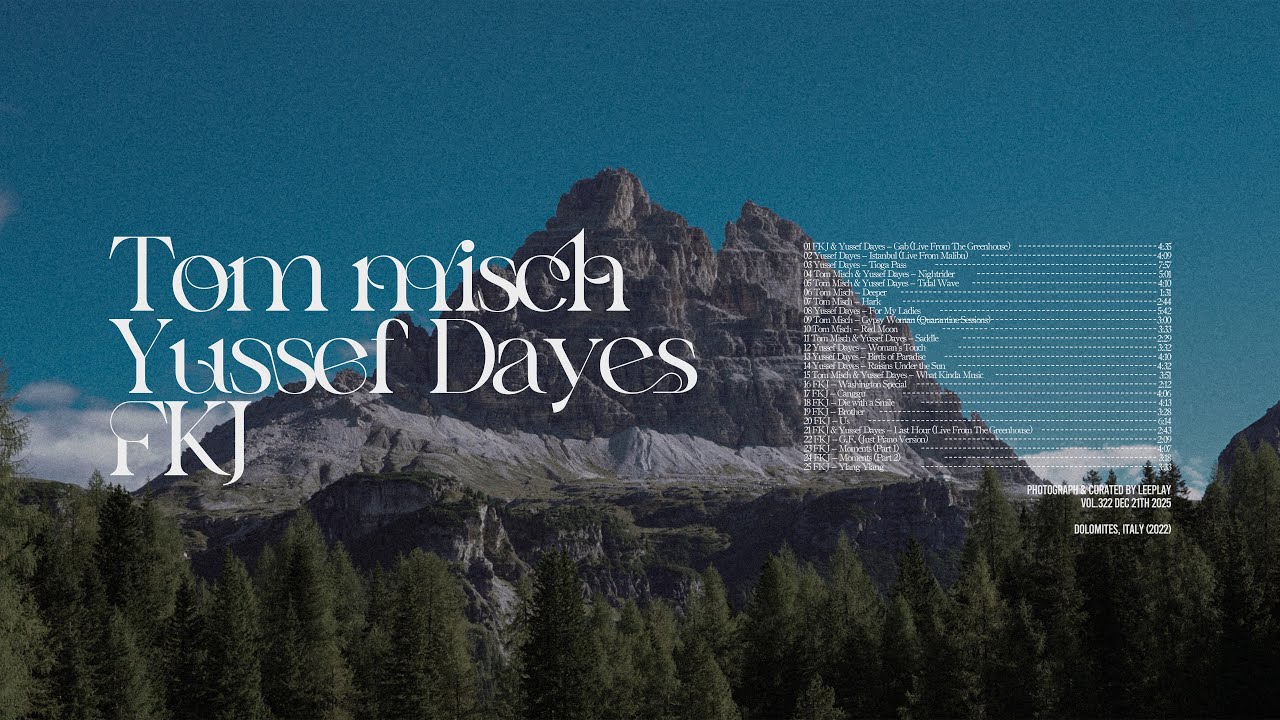 [playlist] AI가 아닌 진짜 음악이 필요한 시간 (Tom Misch & Yussef Dayes & FKJ)
