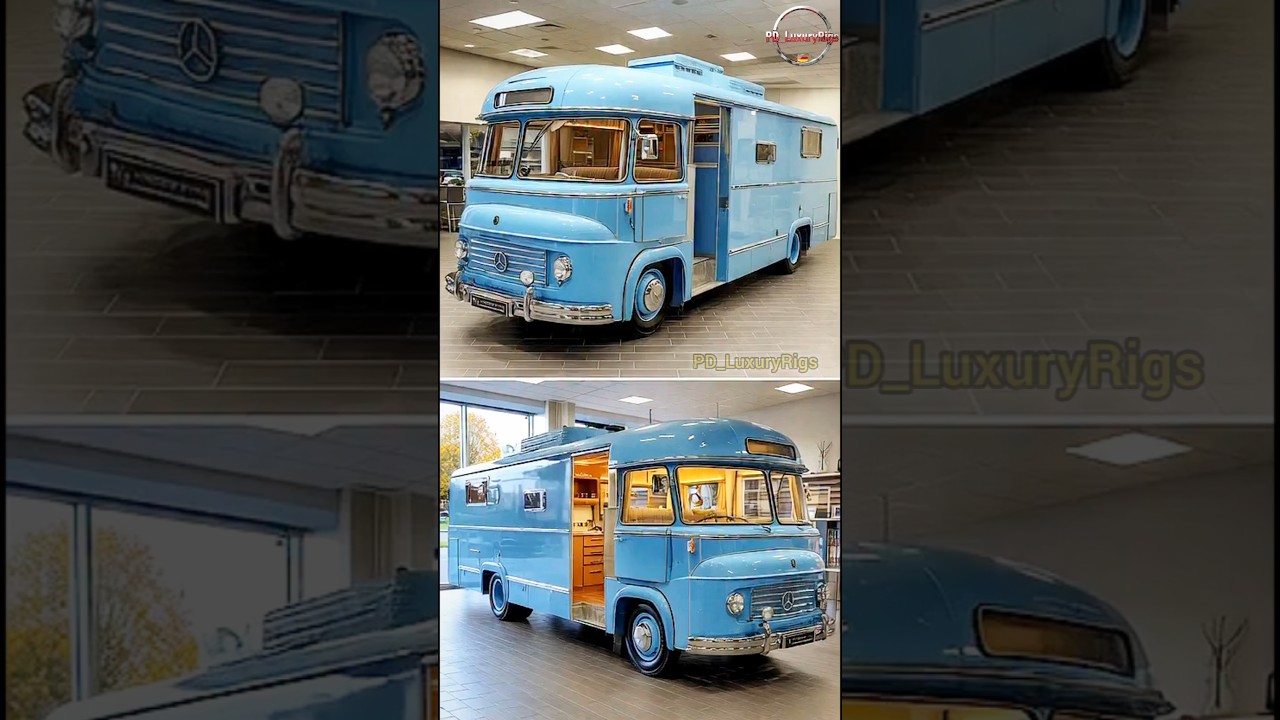 🚐 Dieses Mercedes Motorhome ist pure Nostalgie! #Mercedes #OldschoolCamper #MotorhomeLife #Classic