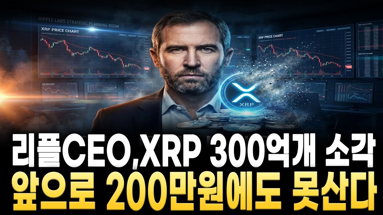 [리플 전망] 리플CEO, XRP 300억개 소각 앞으로 200만원에도 못산다