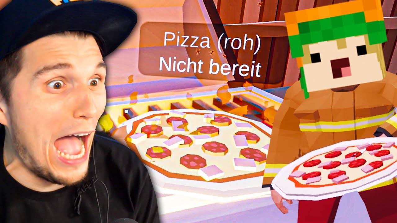 Zwei Youtuber grillen eine Pizza