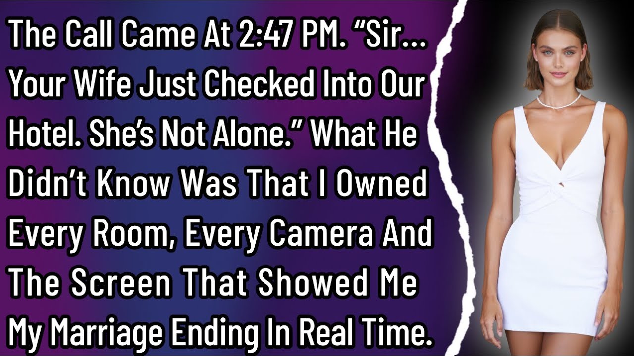 The Call Came At 2:47 PM. “Sir… Your Wife Just Checked Into Our Hotel. She’s Not Alone.” What He…