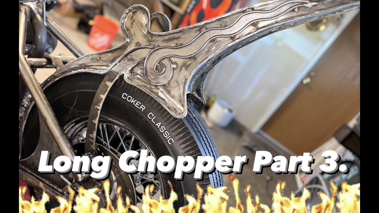 Chopper Fender rod work! - Epic Long Chopper Part 3.