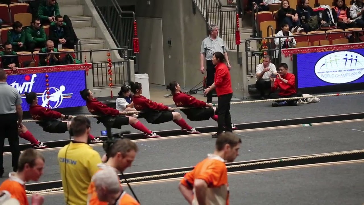 World Championship Tug of War (2024): China (Red) vs Taipei (Blue/White), Ladies (Day 3)