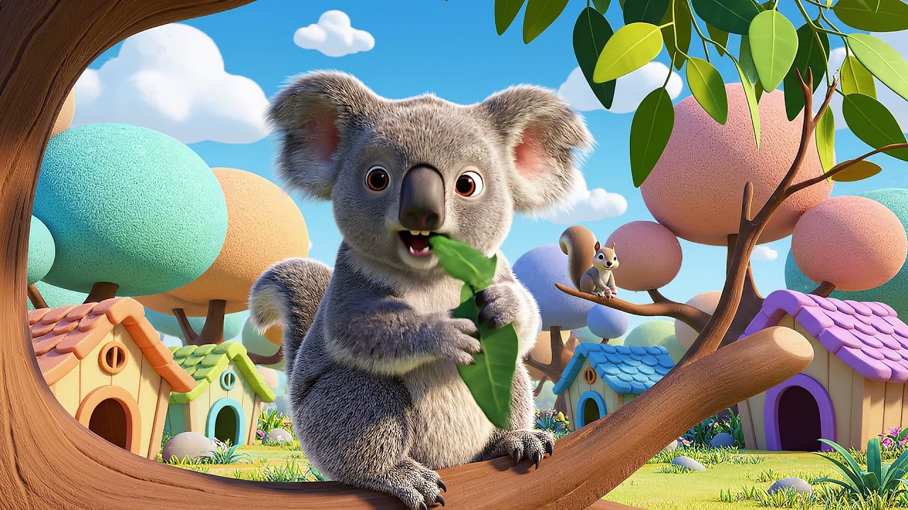 El Bebé Koala Mordisquea Ñam Ñam Ñam | Canción de Comer y Aprender para Niño