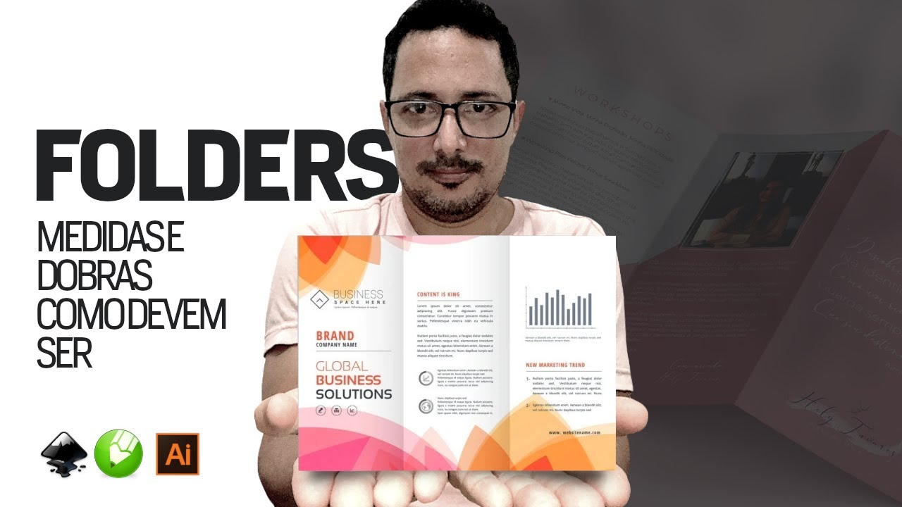 COMO FAZER UM FOLDER COM MEDIDAS CORRETAS