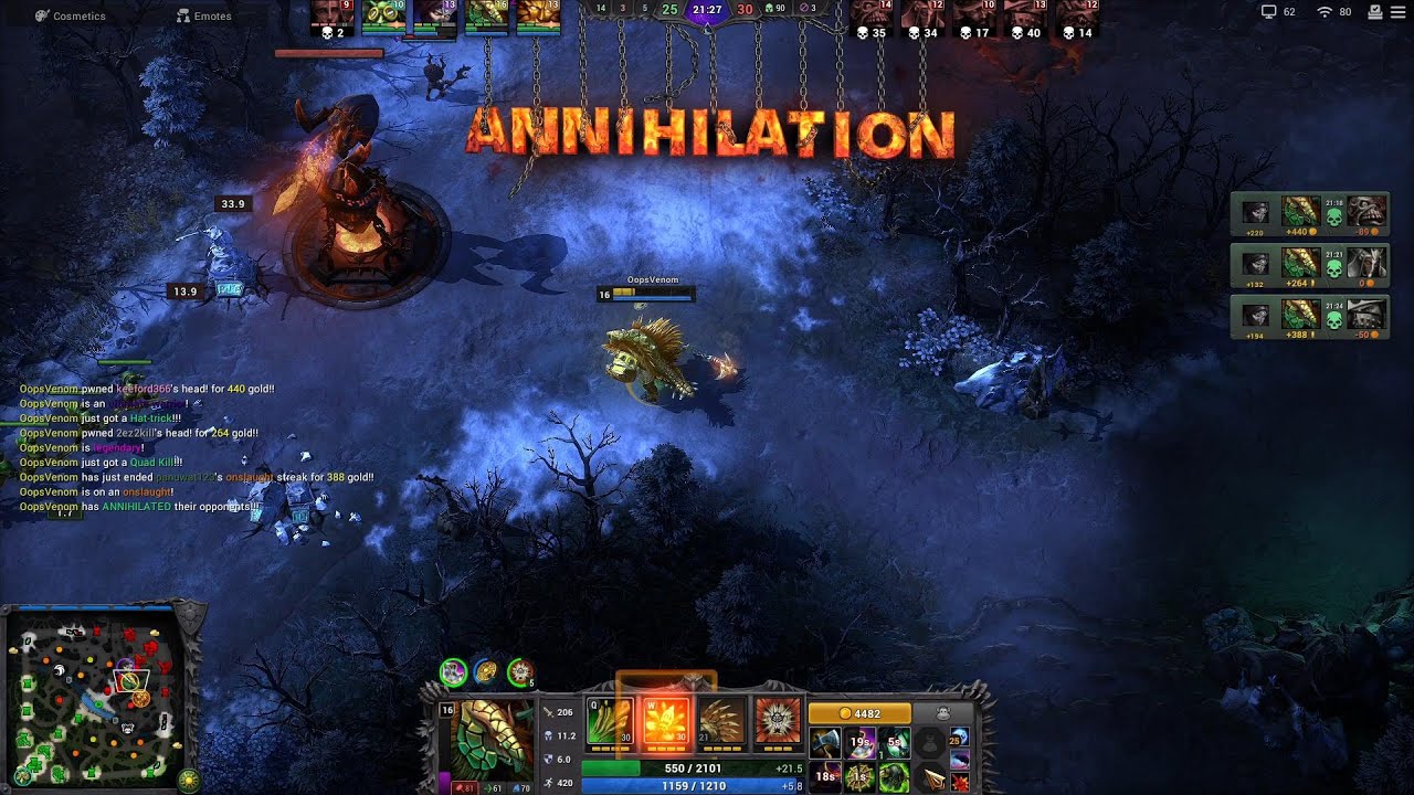 HoN Reborn Armadon - OopsVenom 21 Kills with Annihilation Gameplay