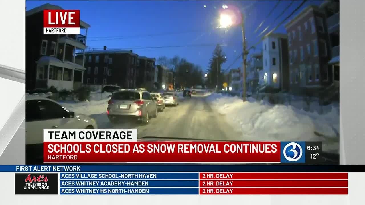VIDEO: Snow removal continues in Hartford