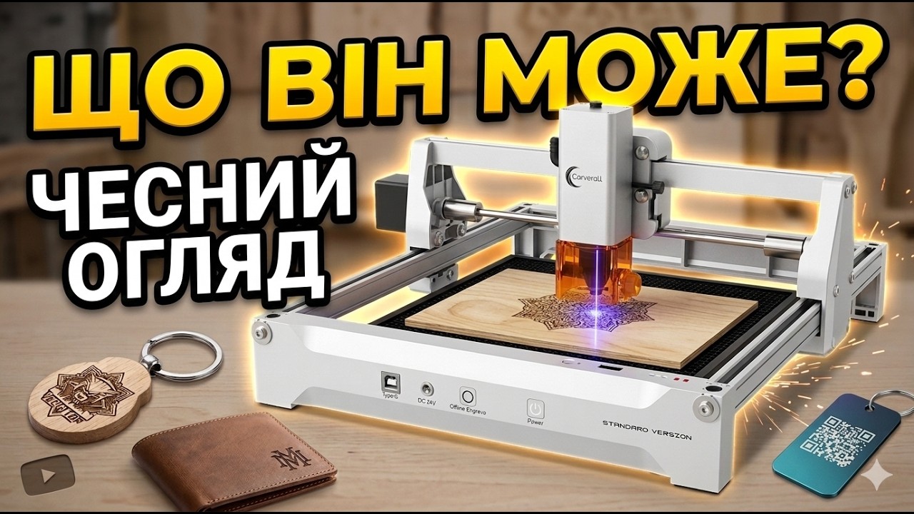 ТОП лазерний гравер для невеликої майстерні! K15 pro