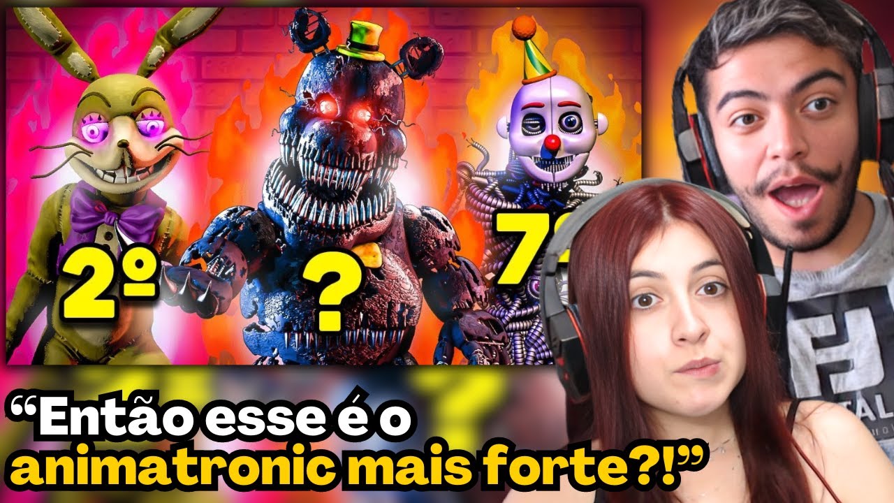 React Os Animatrônicos MAIS PODEROSOS de Five Nights At Freddy's