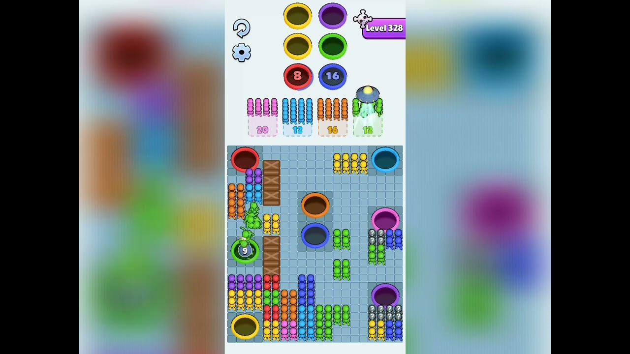 Hole People Level 328 Hard Walkthrough Solution