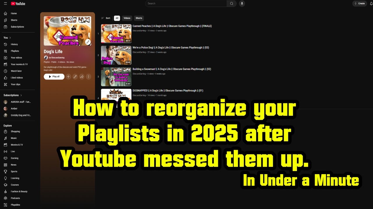How to Change Youtube Playlist Order PROPERLY in 2025.