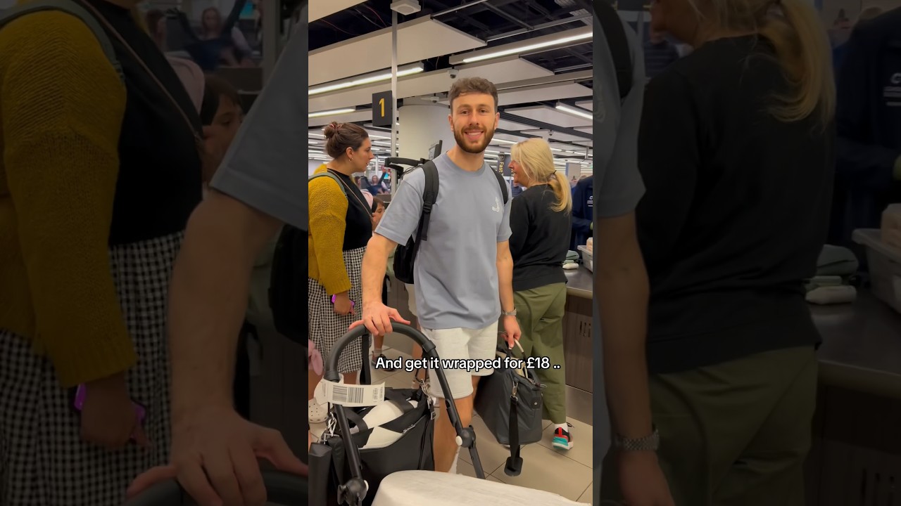 Airport bags overweight hack with baby 😂 #travel #babytravel #gonewrong #newmom #travelling