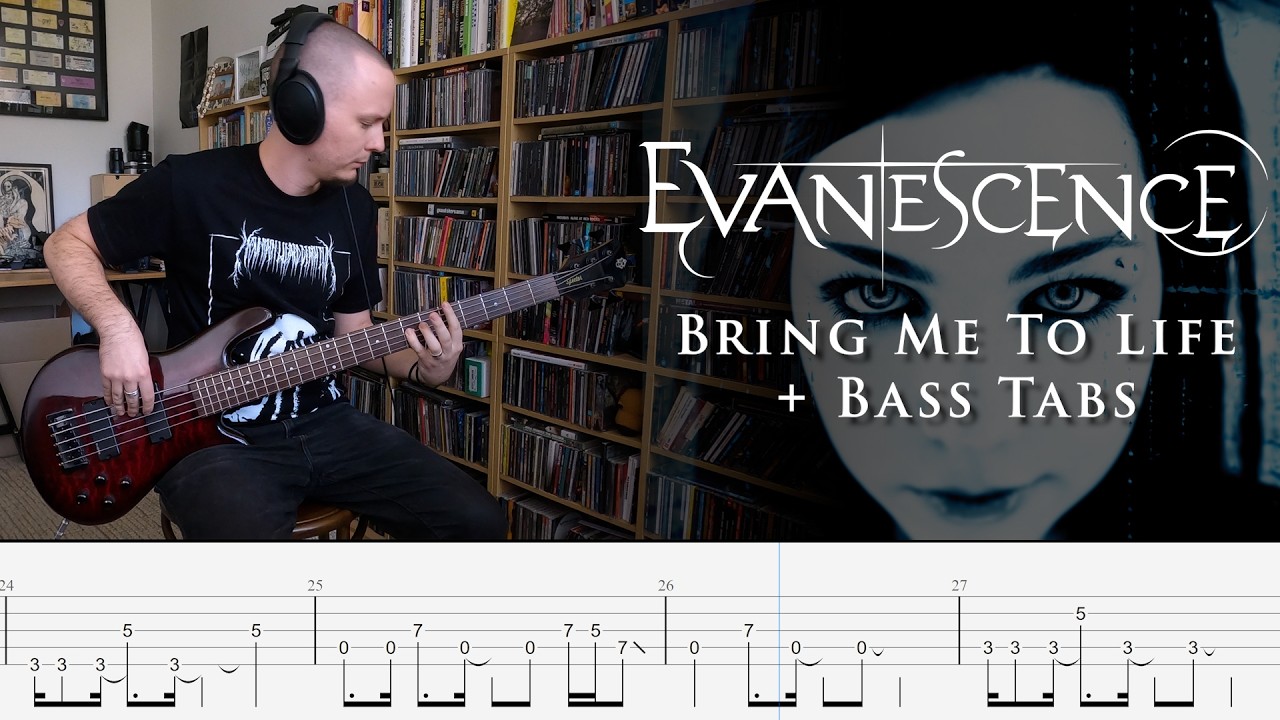 Evanescence - Bring Me To Life - Bass Cover + Tabs