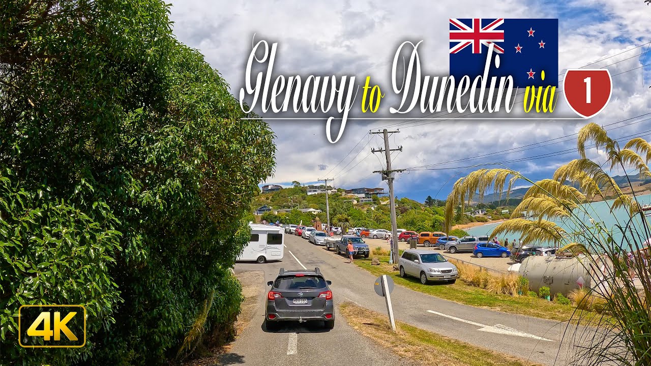 Driving from Glenavy to Dunedin via Moeraki Village on New Zealand's State Highway 1
