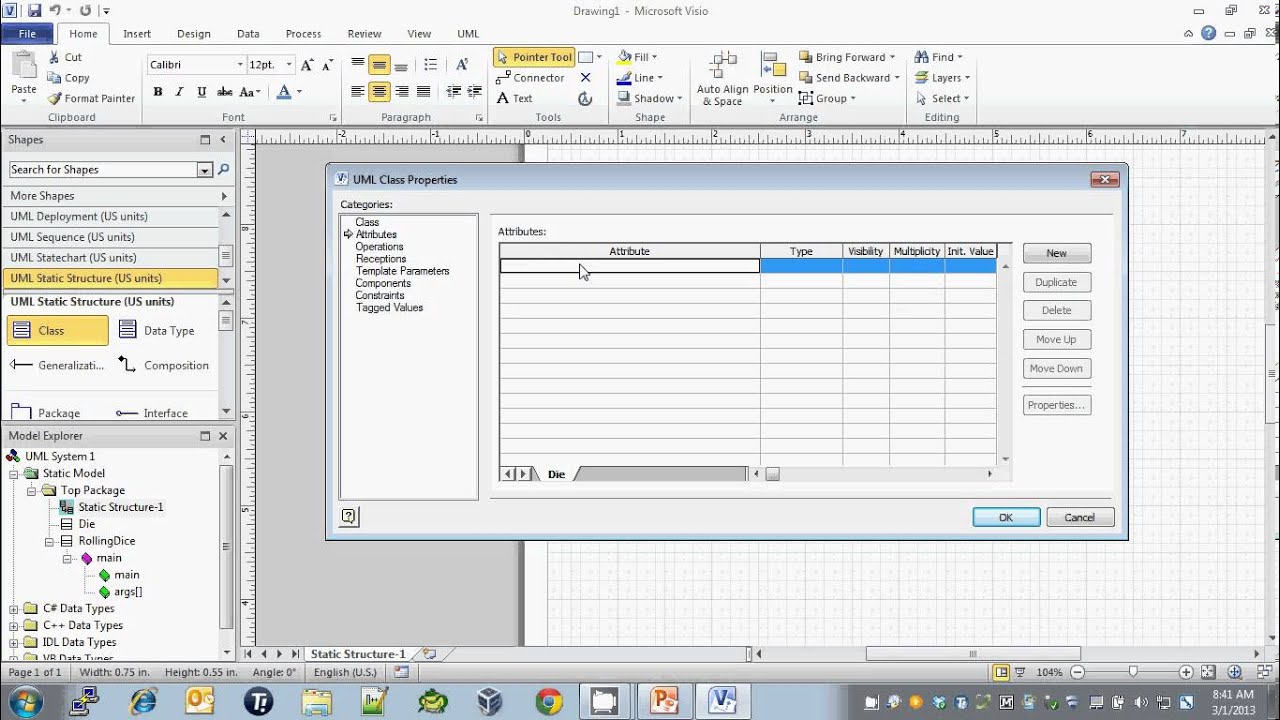 CPT187 - UML Class Diagrams in Visio