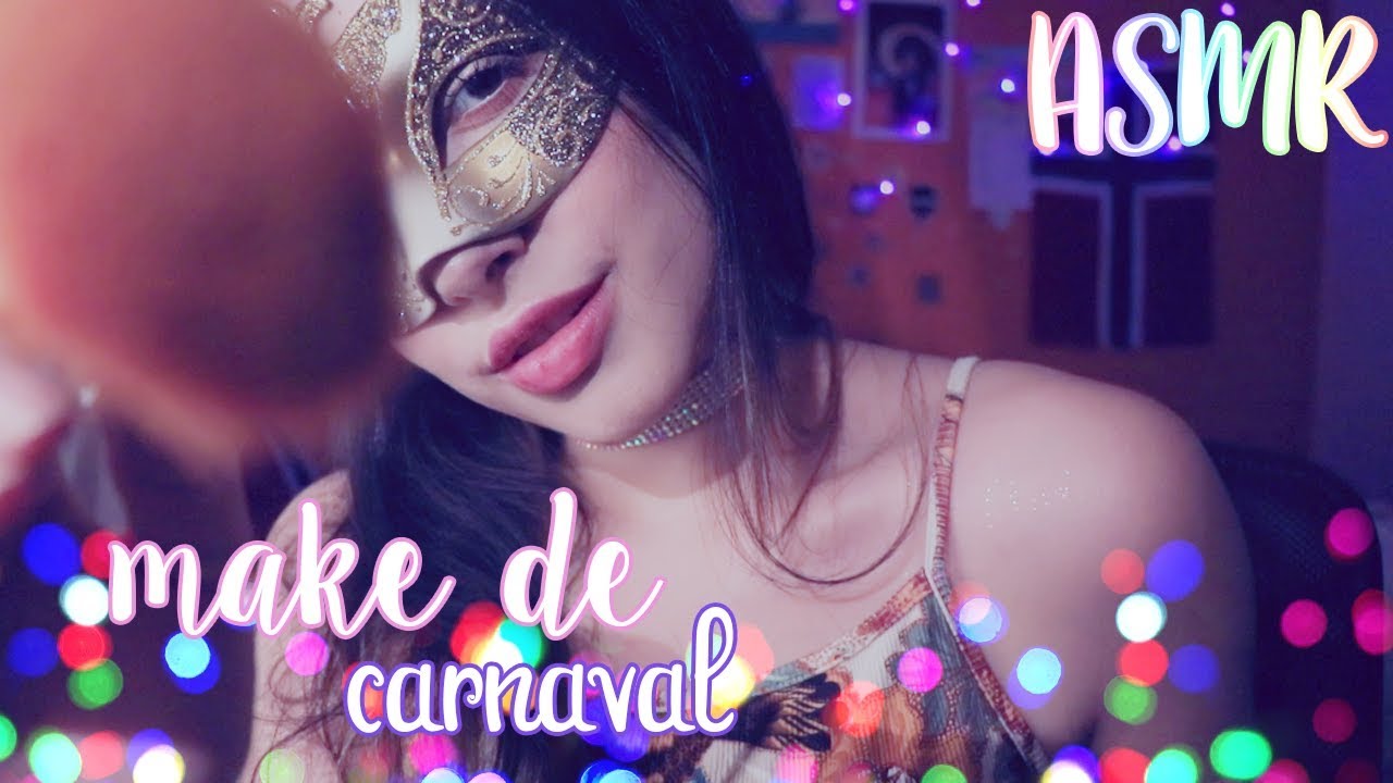 ASMR ♡ fazendo sua maquiagem de carnaval ✨ (roleplay)