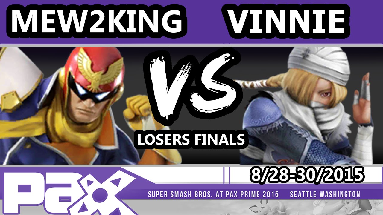 PAX Prime 2015 - Vinnie (Sheik) Vs. Mew2King (Captain Falcon, Mario) - Losers Finals - Smash Wii U