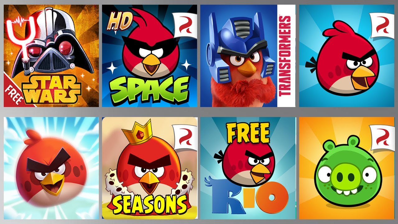 Angry Birds Star Wars 2,Angry Birds Space,Angry Birds Transformer,Angry Birds Classic,Angry Birds 2