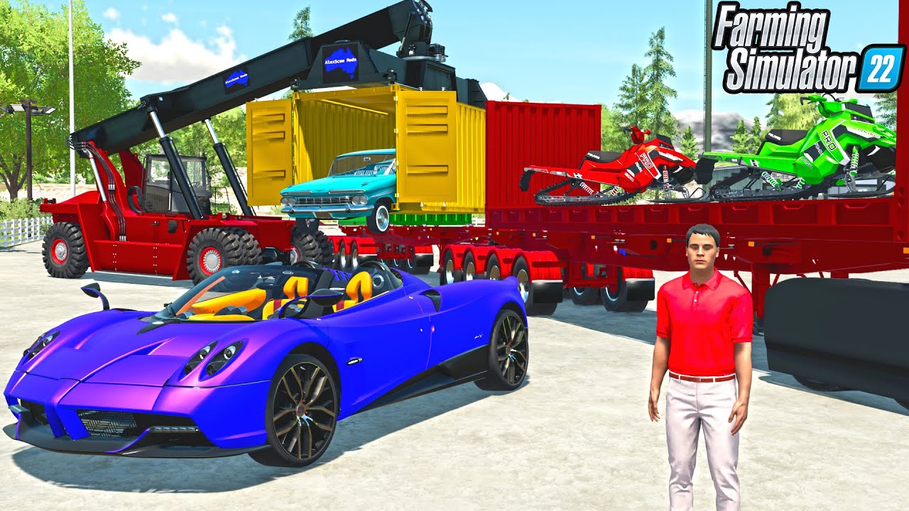 NEW SUPERCAR SHIPPING CONTAINERS! | CAN WE MAKE MILLIONS? (FS22 CHALLENGE) FARMING SIMULATOR 22